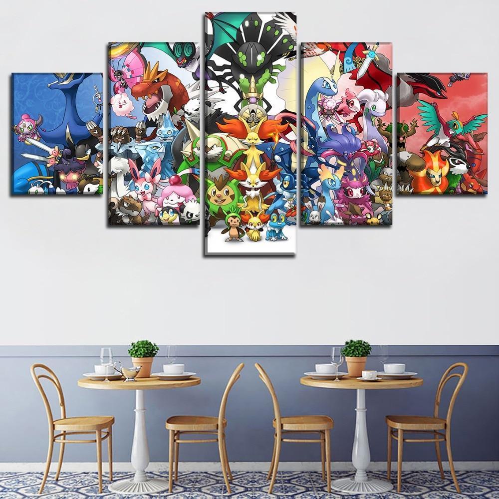 Pokemon Season XYZ Anime Canvas Wall Art