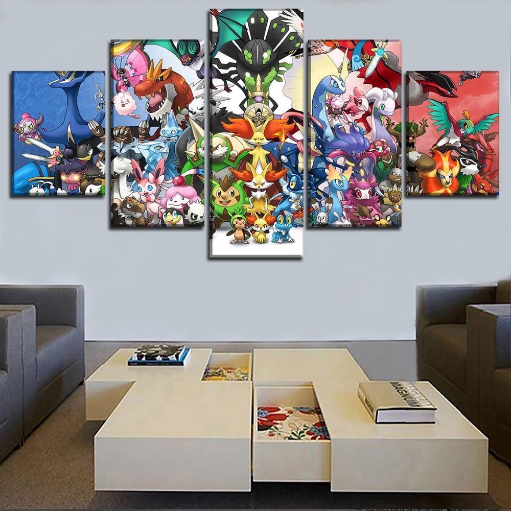 Pokemon Season XYZ Anime Canvas Wall Art