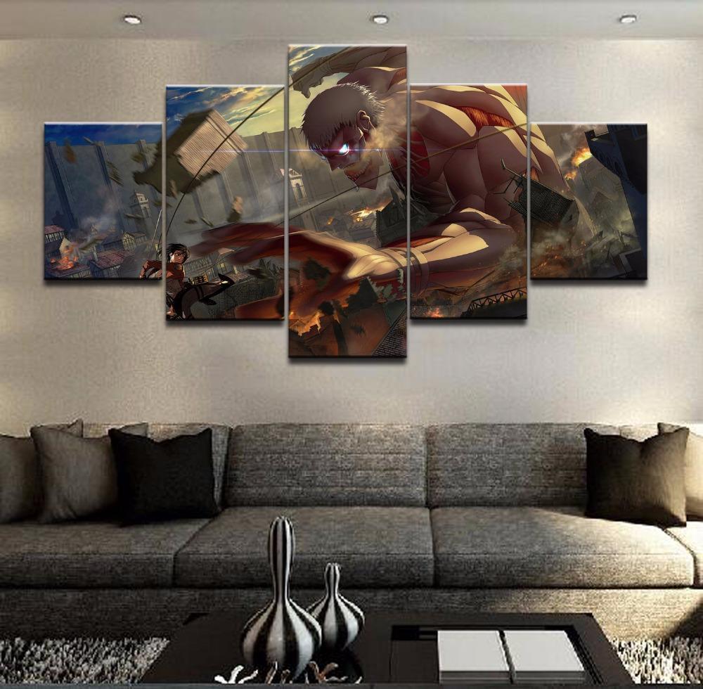 Attack On Titan The Armored Titan Reiner Braun Anime Canvas Wall Art