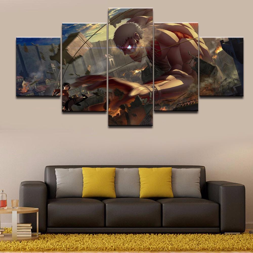 Attack On Titan The Armored Titan Reiner Braun Anime Canvas Wall Art