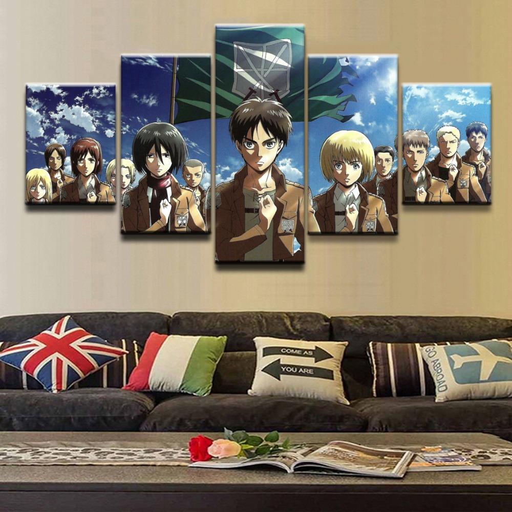 Attack On Titan The Survey Corps Anime Canvas Wall Art