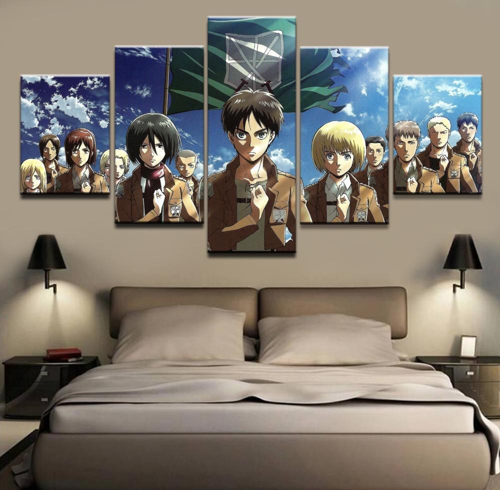 Attack On Titan The Survey Corps Anime Canvas Wall Art