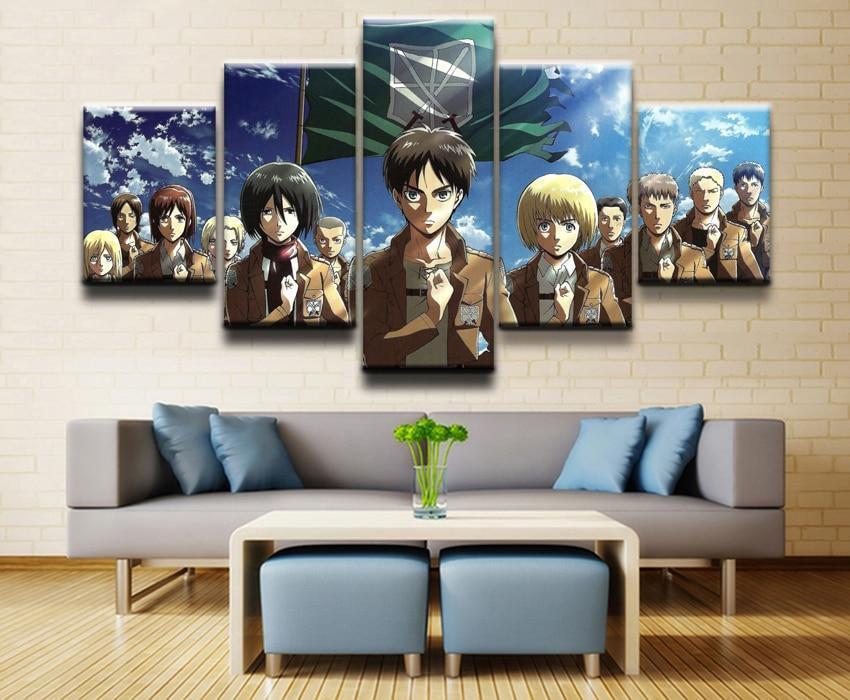 Attack On Titan The Survey Corps Anime Canvas Wall Art