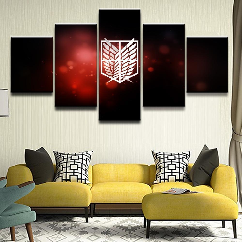 Attack On Titan The Symbol of Scouting Legion Poster 1 Anime Canvas Wall Art