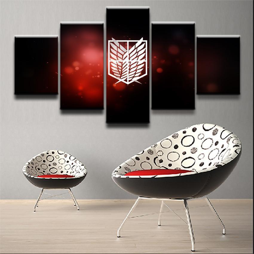 Attack On Titan The Symbol of Scouting Legion Poster 1 Anime Canvas Wall Art