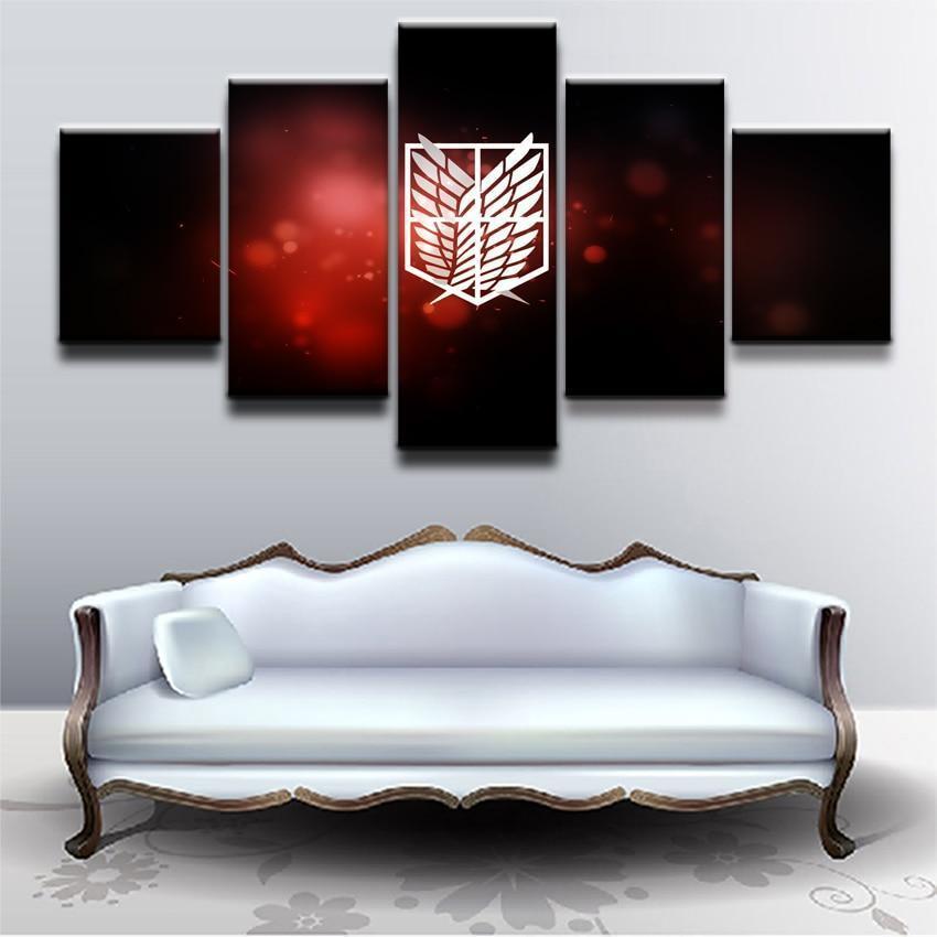 Attack On Titan The Symbol of Scouting Legion Poster 1 Anime Canvas Wall Art