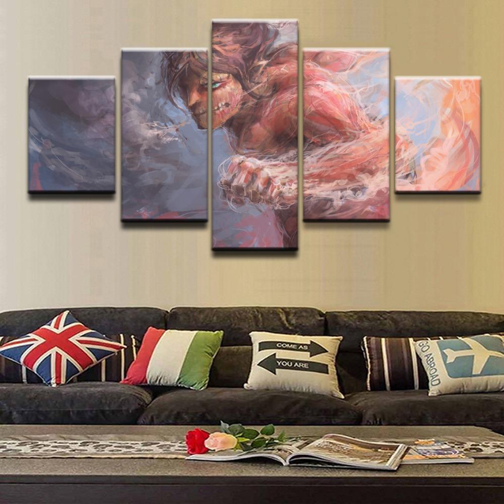 Attack On Titan Titan Shifter Eren Yeager Poster 2 Anime Canvas Wall Art