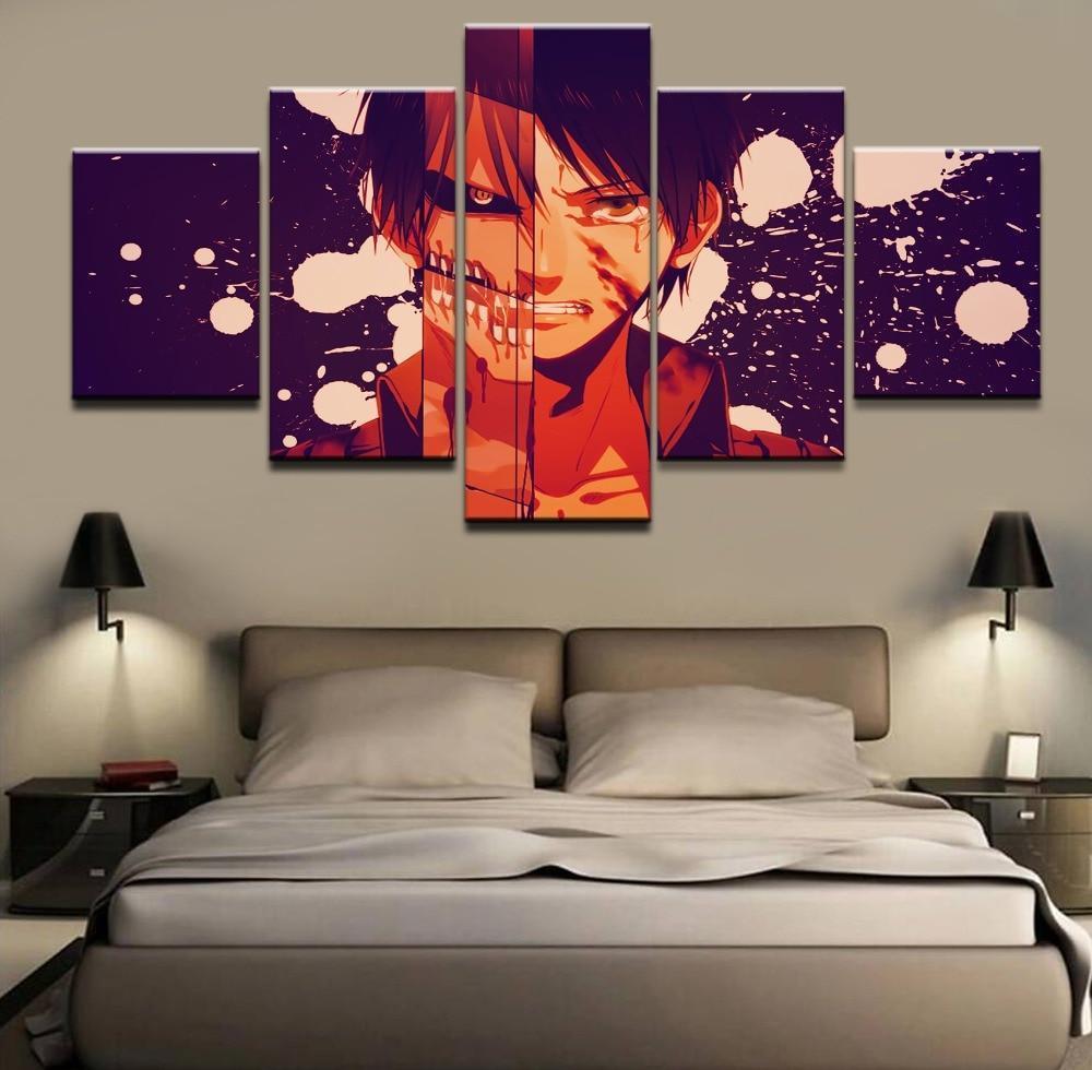 Attack On Titan Titan Shifter Eren Yeager Poster 6 Anime Canvas Wall Art